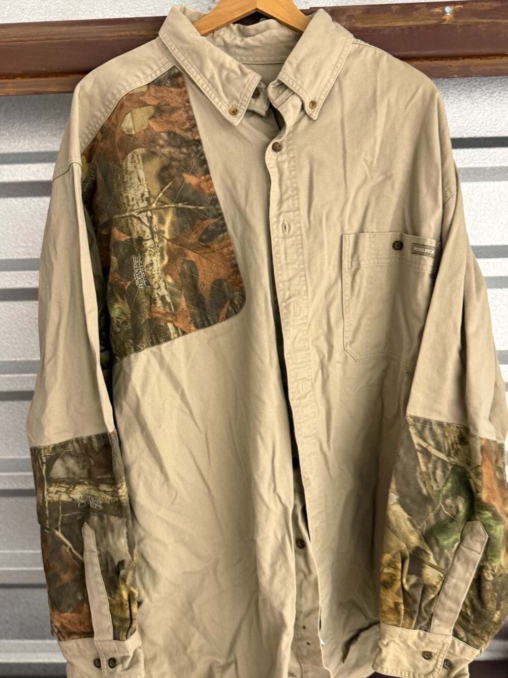Woolrich Advantage Camo Quilted Shoulder Hunting Shirt 2XL